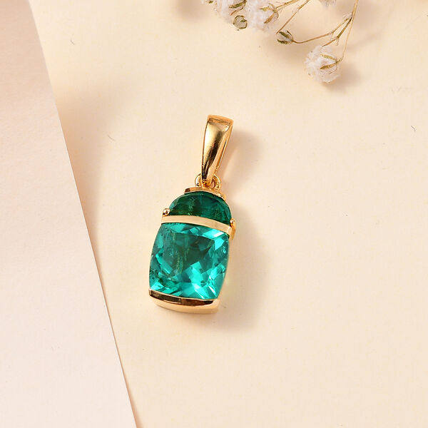 Smaragd Triplett Quarz Anhänger - 5,99 ct. image number 2