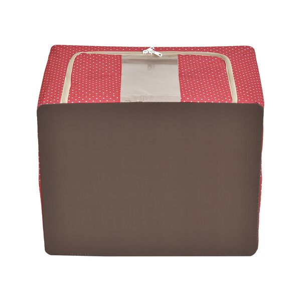 66L Aufbewahrungsbox mit Metallrahmen, Stapel- und faltbar, 50x40x33cm, Rot image number 7
