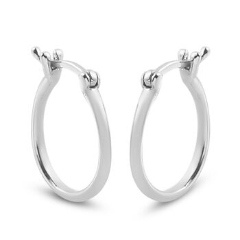 Creolen 925 Silber platiniert