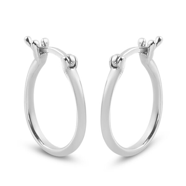 Creolen 925 Silber platiniert