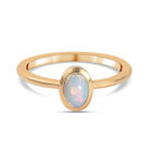 Natürlicher Äthiopischer Opal Ring 925 Silber vergoldet  ca. 0,43 ct image number 0