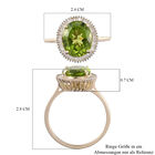 Peridot und Diamant Halo-Ring in Gelbgold image number 6