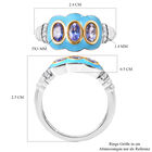 Tansanit und Zirkon emaillierter Ring - 0,81 ct. image number 6