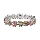 AA Mehrfarbiges-Turmalin Armband, ca. 19 cm 925 Silber rhodiniert ca. 19.92 ct