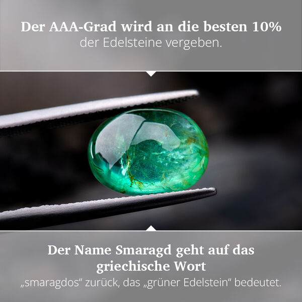 AAA Smaragd und Diamant Ring in 375 Gold - 1,70 ct. image number 4