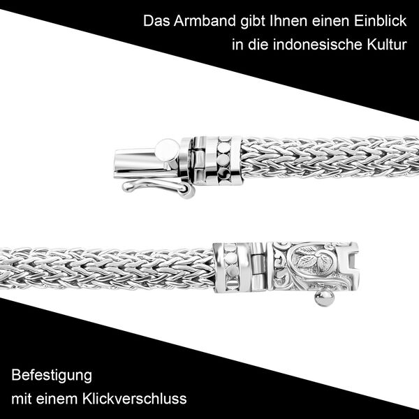 Royal Bali Kollektion- Borobudur Wickelring Trio und Tulang Naga Armband in 925 Silber image number 3