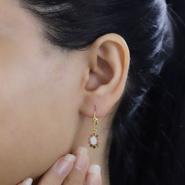 AA Nat&uuml;rliche, &auml;thiopische Welo Opal und Multi-Turmalin-Ohrringe - 1,36 ct. image number 3