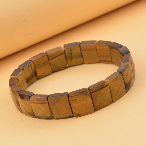 Gelbes Tigerauge Armband, 18 cm, ca. 138.40 ct image number 2