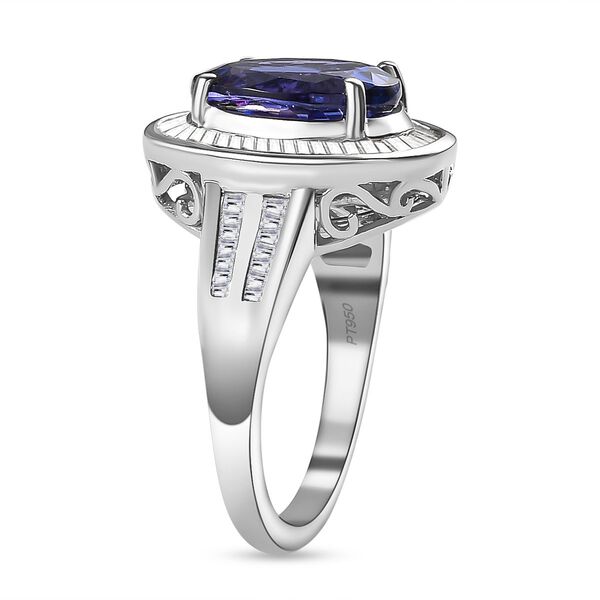RHAPSODY AAAA Tansanit und VS Diamant Ring in 950 Platin - 5,59 ct. image number 7