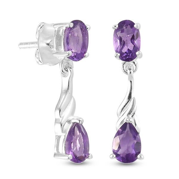 Afrikanische Amethyst-Ohrh&auml;nger, 925 Silber ca. 1,56 ct&nbsp; image number 4