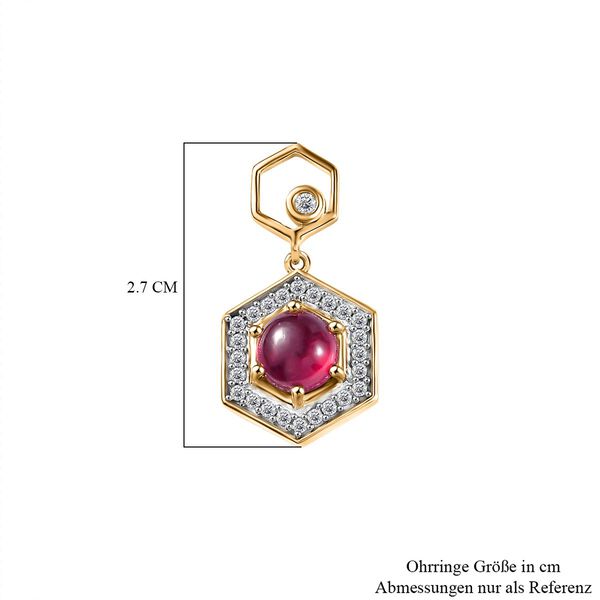 Afrikanische Rubin und Zirkon-Ohrringe - 5,45 ct. image number 6