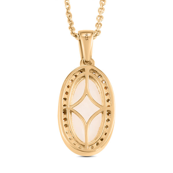 AA &auml;thiopischer Welo Opal und Zirkon-Anh&auml;nger mit 50cm Kette - 3,76 ct. image number 5