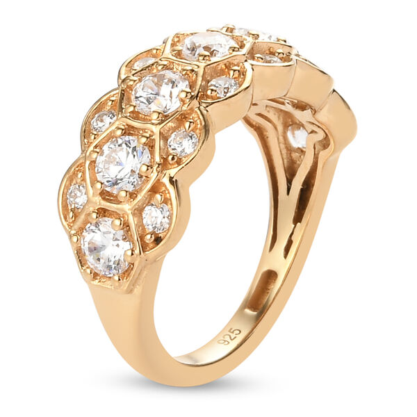 LUSTRO STELLA Hergestellt mit Feinster ZIRKONIA Ring 925 Silber vergoldet image number 5