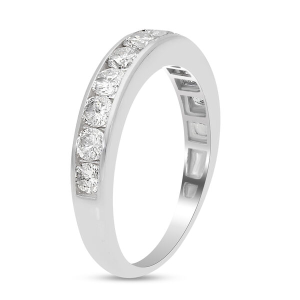 Diamant zertifiziert I2-I3/G-H Half Eternity Ring 375 Wei&szlig;gold image number 4