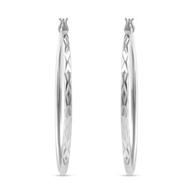 Creolen mit Diamantschliff-Muster