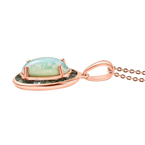 D'Joy AA &auml;thiopisches Welo Opal und gr&uuml;nes Diamant Schmuckset image number 6