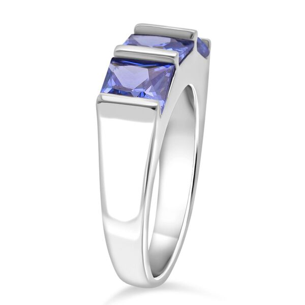 Lustro Stella blauer Zirkonia Trilogie Ring image number 4
