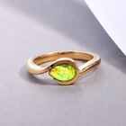 Ammolit Ring 925 Silber vergoldet  ca. 0,82 ct image number 1