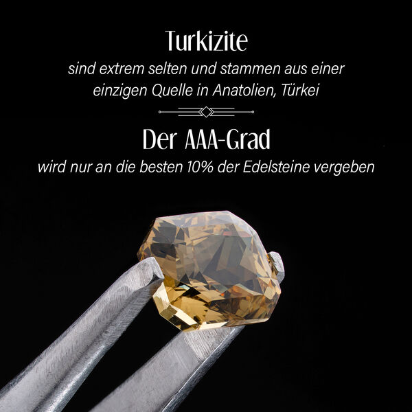 AAA Turkizit-Ohrstecker in 585 Gelbgold - 2,55 ct. image number 5