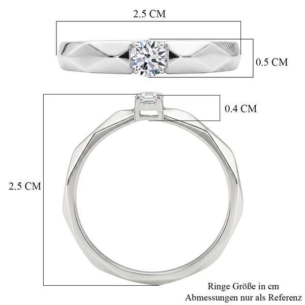 LUXURIANT DIAMOND - Lab Grown Diamant SI-GH Ring 925 Silber Rhodiniert (Gr&ouml;&szlig;e 17.00) ca. 0,20 ct image number 6