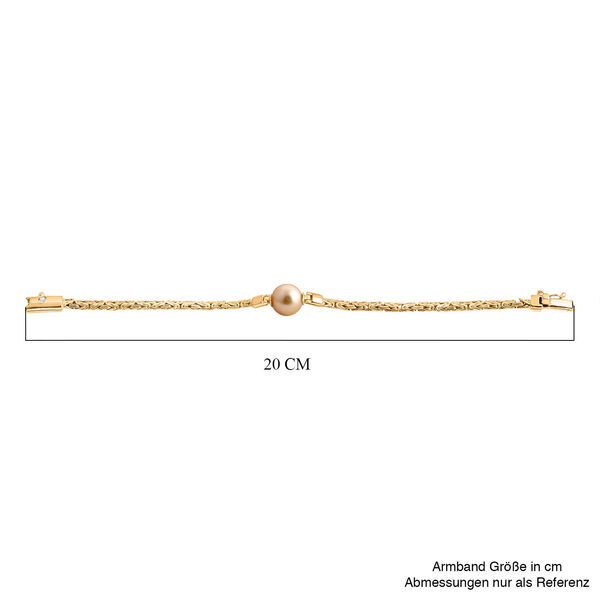 D'Joy Royal Bali - AAA goldenes S&uuml;dseeperle und Labor Diamant Borobudur-Armband image number 5