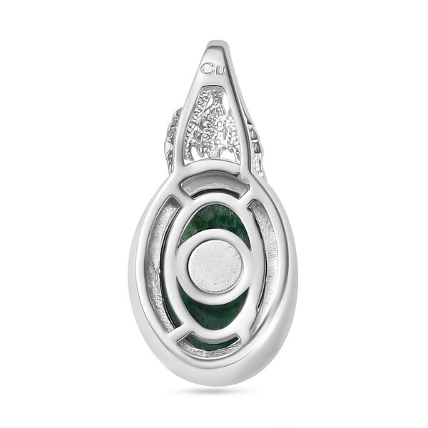 Gr&uuml;ner Aventurin Anh&auml;nger 950 Kupfer  ca. 6.59 ct image number 4