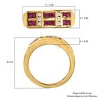 Afrikanischer Rubin (Fissure gefüllt), Weißer Zirkon Ring, 925 Silber vergoldet (Größe 16.00) ca. 1.78 ct image number 6