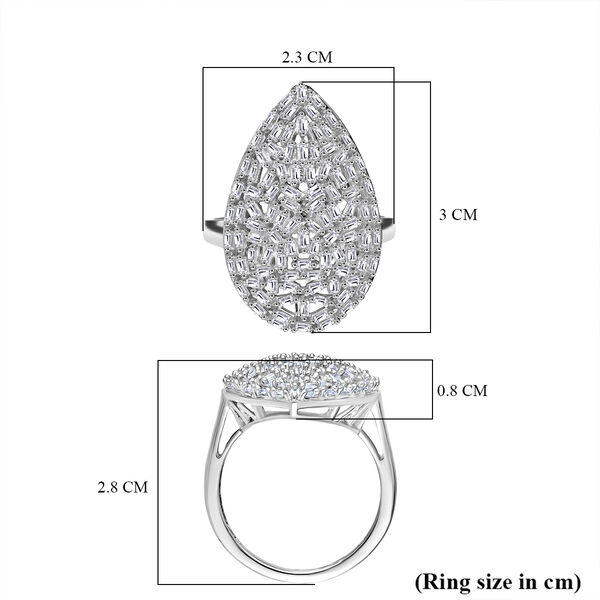 LUXURIANT LAB - Lab Grown Diamant SI-GH Ring 925 Silber Rhodiniert (Gr&ouml;&szlig;e 18.00) ca. 1.24 ct image number 4