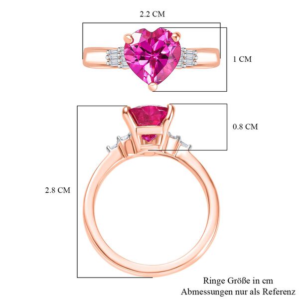 LUXURIANT AAA Labor Rosa Saphir und Diamant Ring - 2,72 ct. image number 6