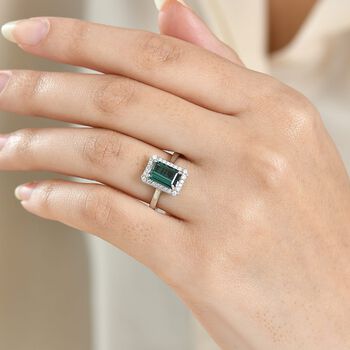 RHASODY AAAA Pirineu Lagoon Turmalin und Diamant Ring in 950 Platin - 2,51 ct.