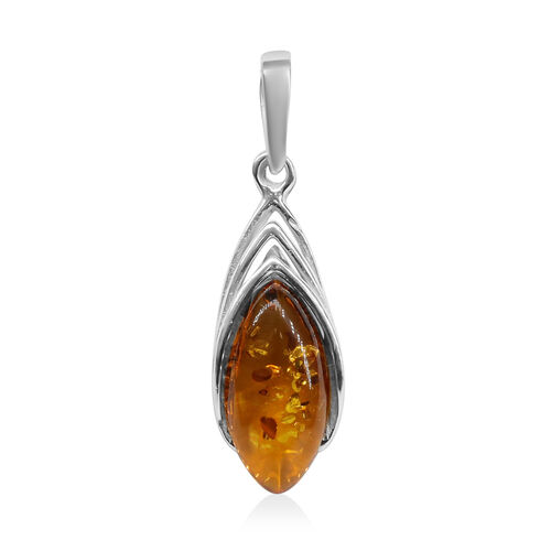 Natürlicher, baltischer Bernstein Anhänger, 925 Silber ca. 1,25 ct image number 0