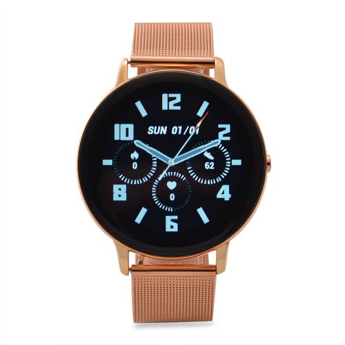 Eleganz Mesh HiWatch Plus, Roségold Smartwatch mit Dual-Modus Bluetooth, 1,28 IPS Display und Wassergeschütztes Design image number 0