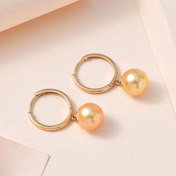 ILIANA - AAA Goldene Südsee Perle Ohrringe image number 2