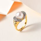 GP Royal Art Deco Kollektion - Weiße Perlen Ring, ca. 1,24 ct. image number 1