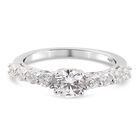 LUSTRO STELLA - feinster Zirkonia-Ring, 925 Silber platiniert image number 0
