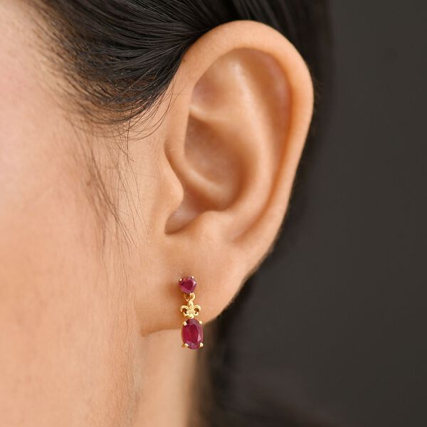 Afrikanische Rubin Ohrringe - 1,66 ct. image number 2