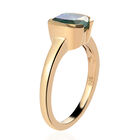 Pfau Triplett Quarz Solitär Ring 925 Silber vergoldet image number 4