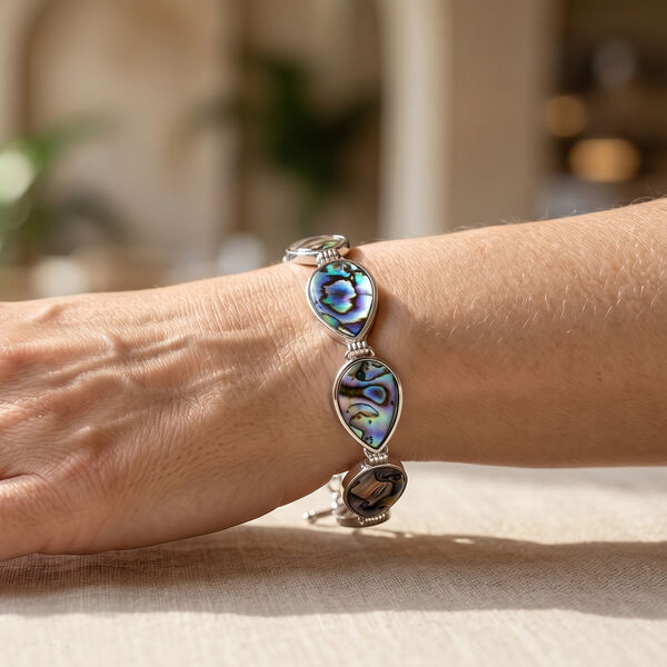 Abalone Muschel Armband ca. Flexibles cm Nickelfreies Messing ca. 55.00 ct image number 1