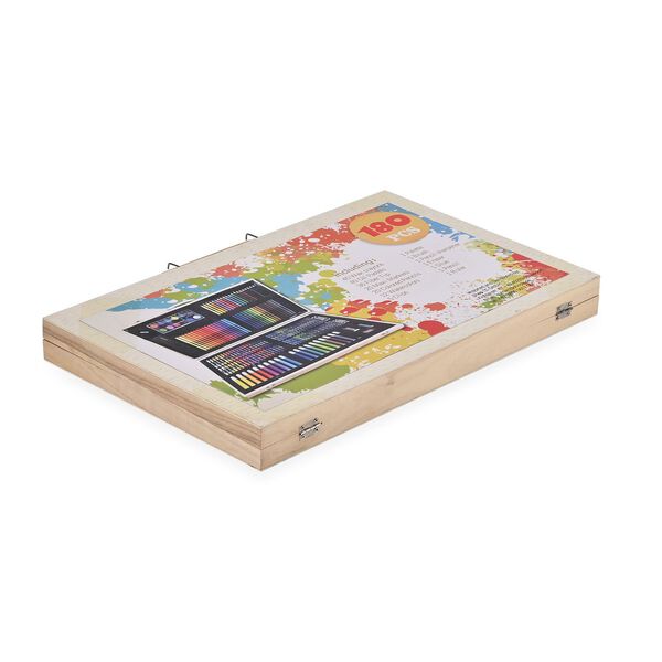 Mal- und Zeichnenset 180tlg mit Malholzkoffer: Aquarell, &Ouml;l, Pastell, Buntstifte, Mini-Bleistifte image number 5