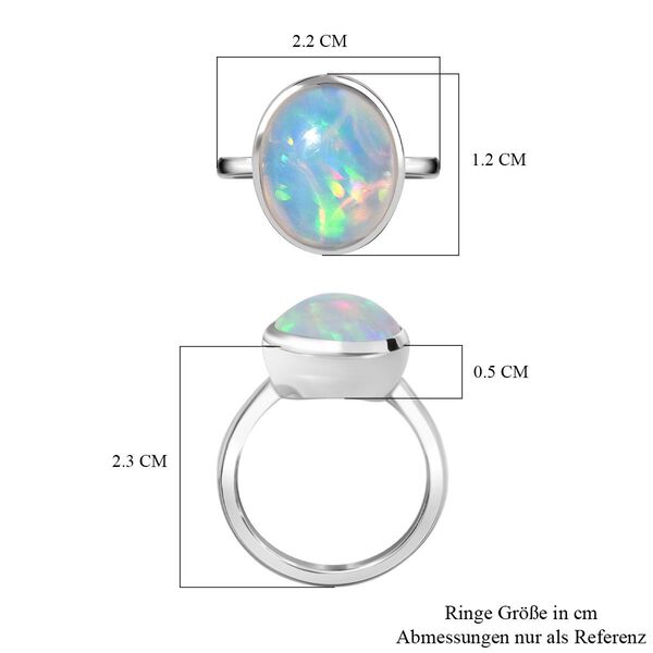 AAAA Nat&uuml;rlicher, &auml;thiopischer Welo Opal Ring in 950 Platin - 5,27 ct. image number 5