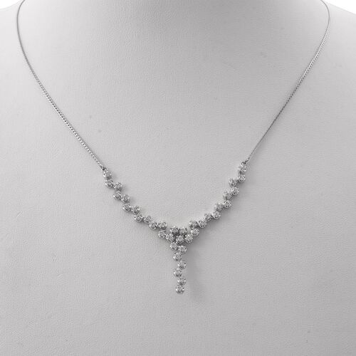 Lab Grown Diamant SI Halskette ca. 45 cm 925 Silber rhodiniert ca. 1,48 ct. image number 2