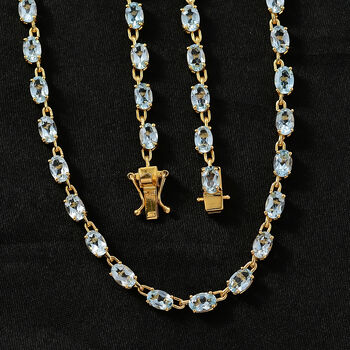 EverTrue himmelblaue Topas 45cm Halskette - 26,56 ct.