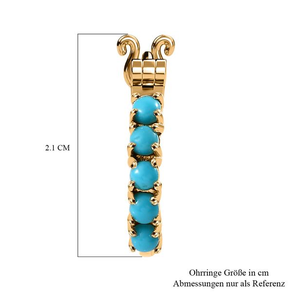 Sleeping Beauty T&uuml;rkis Ohrringe - 0,74 ct. image number 5