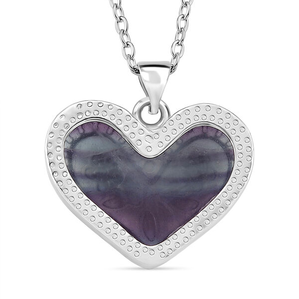 Mehrfarbiger Fluorit Schmuckset ca. 50 cm 316L Edelstahl ca. 20.00 ct image number 4