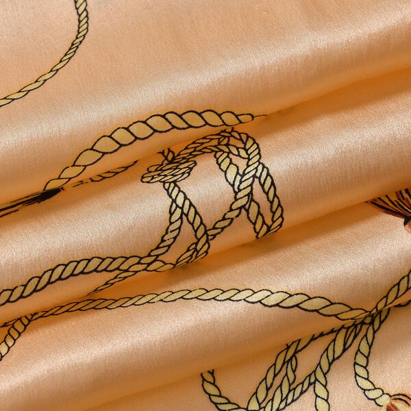 LA MAREY – Satinschal aus Maulbeerseide, braun-beige image number 6