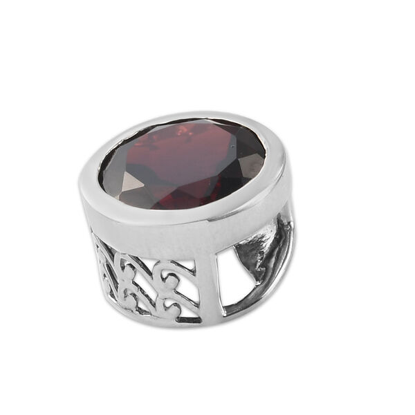 Mozambique Granat Solit&auml;r Anh&auml;nger 925 Silber platiniert ca. 5,60 ct image number 4