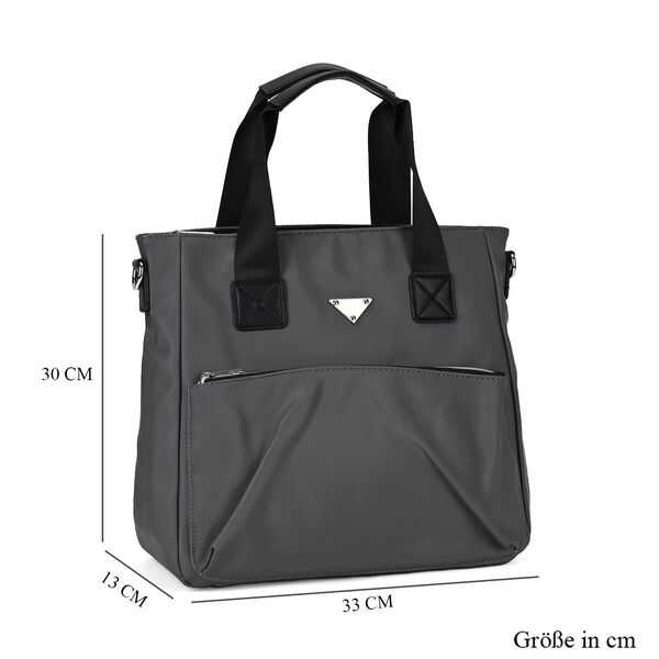Praktischer Shopper mit verstellbarem Riemen, Schwarz image number 6