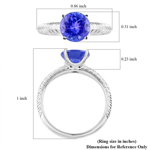 Rhapsody AAAA Tansanit Ring 950 Platin (Größe 16.50) ca. 1,50 ct image number 4