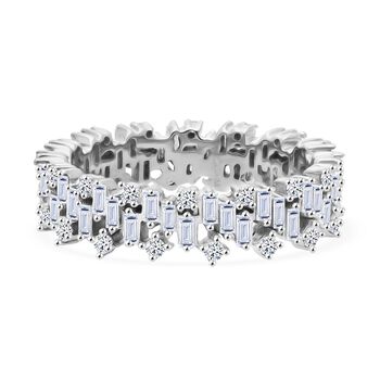 LUXURIANT SGL zertifizierter SI-GH Labor Diamant Ring, 925 Silber rhodiniert - 1 ct.