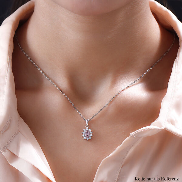 Rosa Turmalin und Zirkon-Anh&auml;nger image number 2